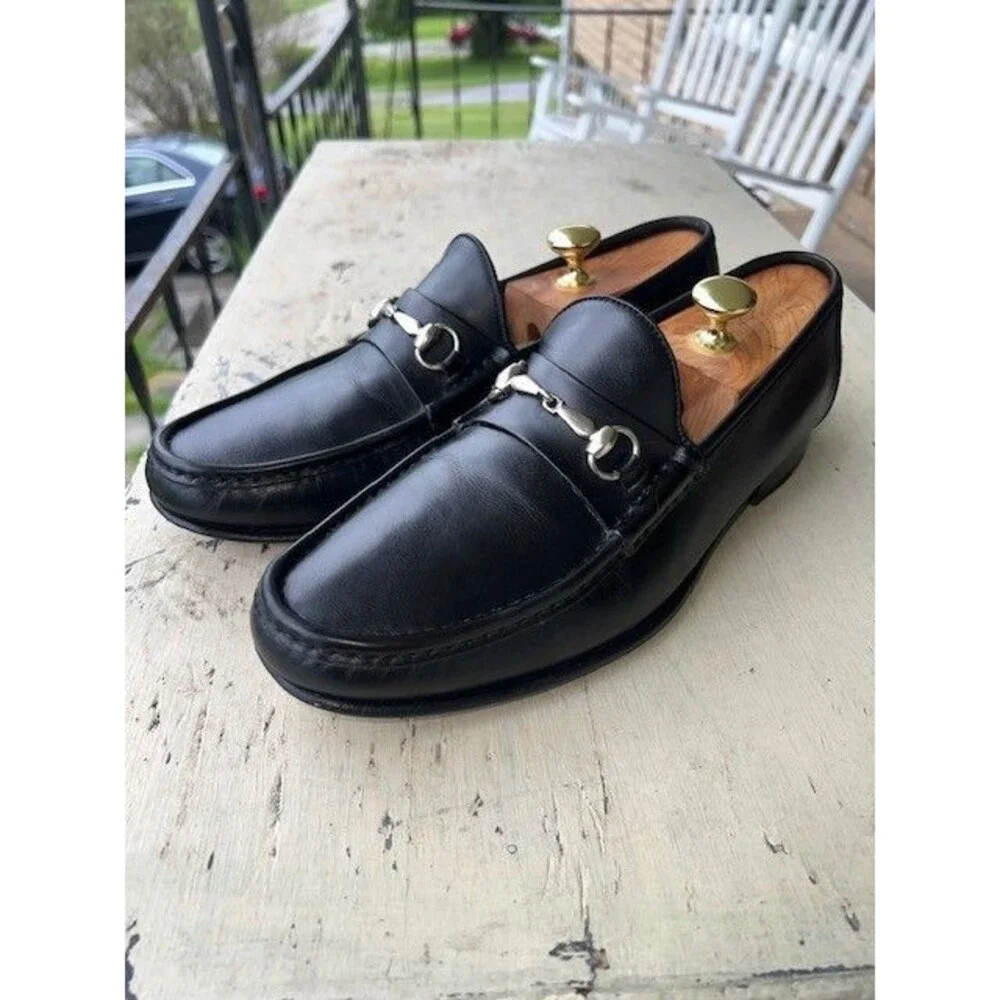 Allen Edmonds VERONA Italian Leather Dress Loafers 11EEE Black Horsebit XCLT